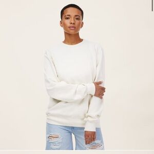 Italic Terry Cotton Blend Crewneck Sweatshirt